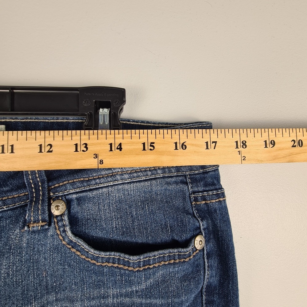 l.e.i. Jeans‎ Sophia Hipster Flare Womens 15 Stretch Denim Flap Pockets LEI Y2K - Picture 3 of 12